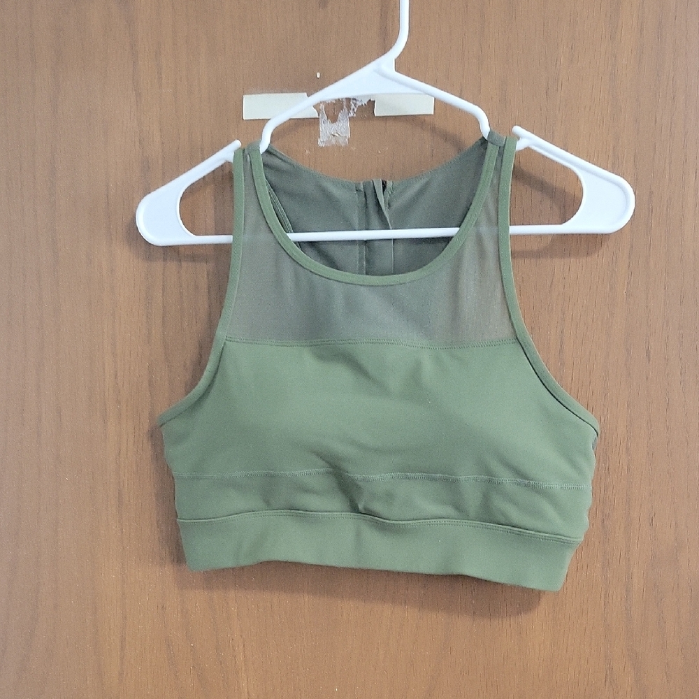 ZYIA Sage Green Mesh Sports Bra